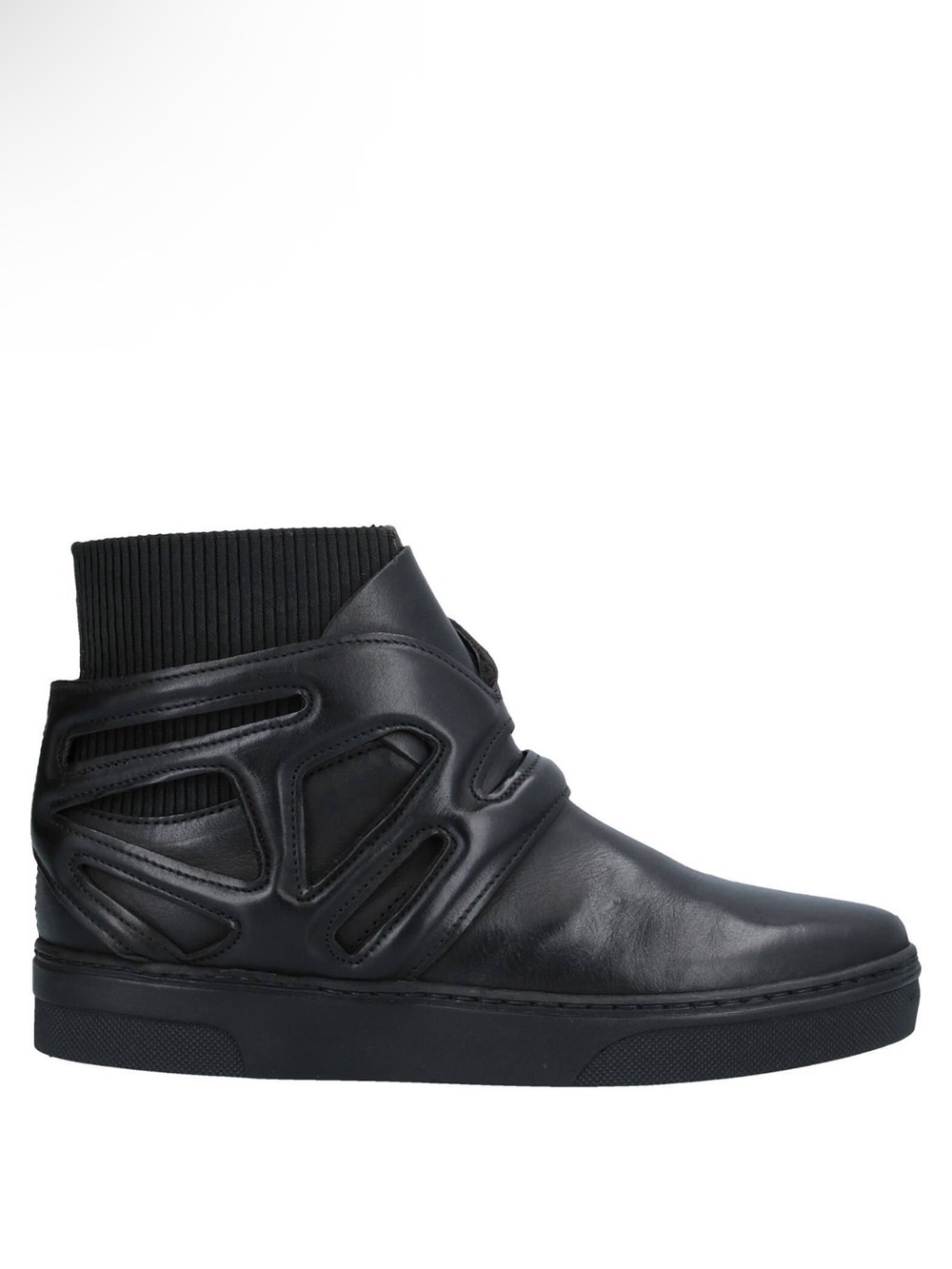MJUS NWOB Black High-Top Leather Sneaker Boot